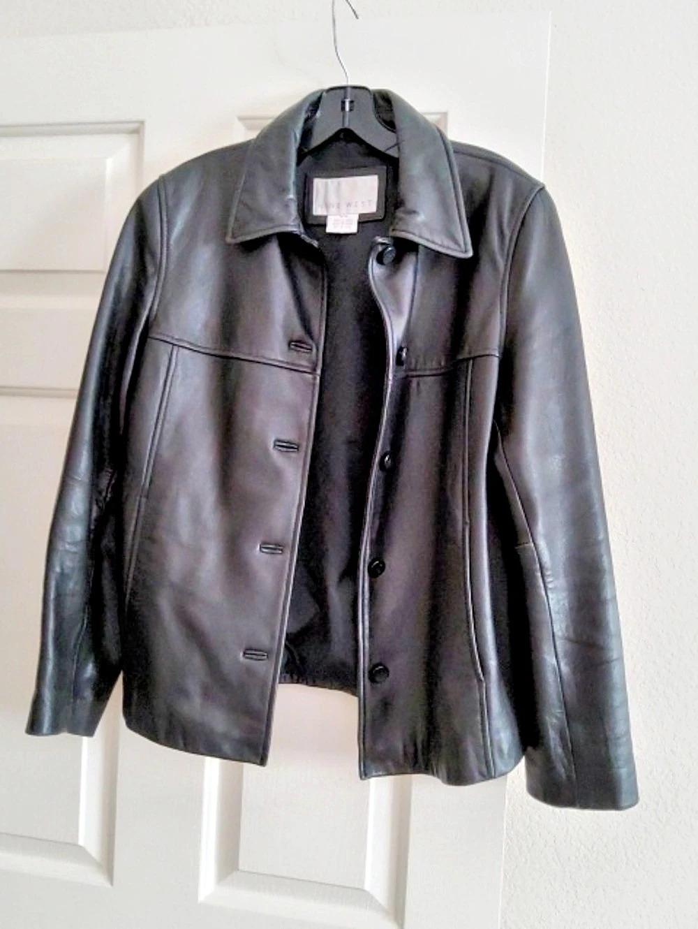 Nine West Leather Jacket, Women's Size Medium